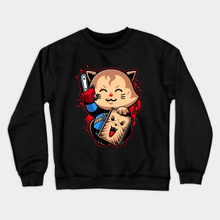 Chainsaw Cat Crewneck Sweatshirt